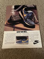 Vintage 1980 NIKE INTERNATIONALIST Running Shoes Poster Print Ad 