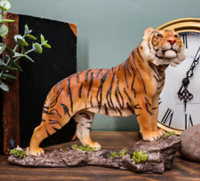 Sultan Orange Bengal Tiger On Rock Statue 7.25
