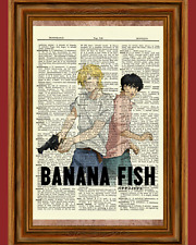 Banana Fish Dictionary Art Print Picture Poster Anime Ash Linx and Eiji picture