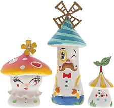 Enesco The World of Miss Mindy Lil’ Mushies Stone Resin Figurine Set, 4.5