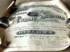 1916 Gibbon Nebraska NUTTER Family School Certificate-Diploma  picture