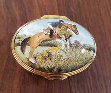 English Halcyon Days Enamel New Albany Classic 10th Anniv Steeplechase Horse Box picture