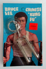 Bruce Lee Chinese kung Fu Nunchaku Key Chain 1970's Sealed New Old Stock picture