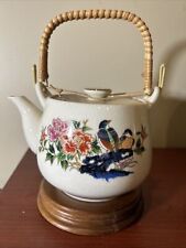 Vintage Japanese Sato Gordon Collection Teapot Birds and Floral Motif picture