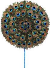 Pack of 1 Natural Peacock Feather Fan/Mor Pankh for Laddu Gopal/Thakur Ji/Kanha picture