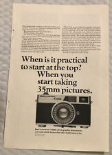 Vintage 1965 Bell & Howell Canon Original Print Ad Full Page - Start At The Top picture