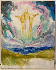 Vintage Original Painting The Virgin Mary Star of The Sea Folk Outsider 20
