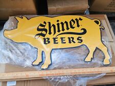 SHINER BOCK BEER Spoetzl Brewery TEXAS PIG SIGN Man Cave Bar TACKER picture