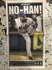 NY Post NY Mets Insert June 1, 2012 - Johan Santana No-Hitter - *PRICE REDUCED* picture