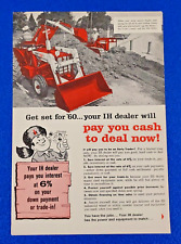 1960 INTERNATIONAL HARVESTER ORIGINAL PRINT AD IH CUB T-340 CRAWLER / UTILITY picture