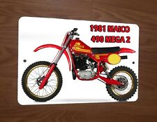 1981 MAICO 490 MEGA 2 Dirt Bike Motocross Motorcycle Photo 8x12 Metal Wall Sign picture