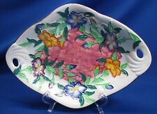 STAFFORDSHIRE BY MALING LUSTER FLORAL SERVING DISH 11.5'w X 8.25