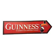 Guinness Metal Red Toucan Pint Road Sign Official Merchandise Vintage  picture