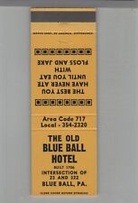 Matchbook Cover The Old Blue Ball Hotel Blue Ball, PA picture
