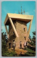 North Carolina State Park Mt Mount Mitchell Observation Tower NC Postcard Vtg B8 picture