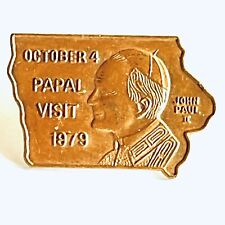 Vintage Brooch Catholic Pope PAPAL VISIT October 4 1979 John Paul II picture