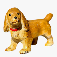 Vintage Cocker Spaniel Dog Miniature Cast Iron Figurine 2 in Hubley? picture