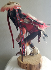 Southern Plains Fancy Dancer Doll Sculpture Native American Signed Vintage 17