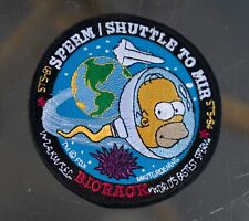 RARE STS-81/STS-84 Sperm/(Space) Shuttle to Mir Homer Simpson BIORACK Patch NASA picture