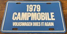 1979 Volkswagen Campmobile Booster License Plate VW Does It Again Van picture