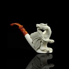 Large Dragon Pipe By Ali Handmade  Block Meerschaum-NEW Custom Made CASE#1296 picture
