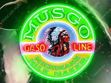 Musgo Indian Gasoline Gas Oil Fuel Vivid LED Neon Sign Light Lamp With Dimmer picture