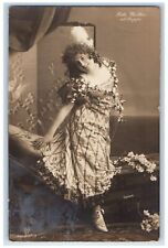 c1910's Pretty Woman Reta Walter Studio Portrait RPPC Photo Antique Postcard picture