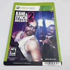 Xbox 360 Kane & Lynch 2 BLOCKBUSTER VIDEO SHELF BACKER CARD 5.5