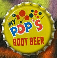 Vintage My Pop's Root Beer Bottle Cap, Wilkes-Barre, PA 1960s Balloons Fireworks picture