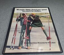Wrangler Sportswear Print Ad 1974 Wremember The W IS Silent Framed 8.5x11  picture