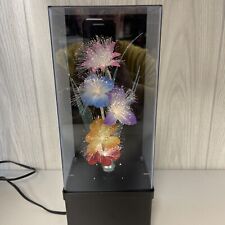 Vintage Color Changing Fiber Optic Flower Lamp & Music Box Works Great picture