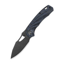 QSP Hornbill Folding Knife Blue CF Handle S35VN Plain Edge Black SW QS146-B2 picture