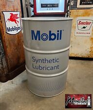 55 gal. MOBIL RACING OIL Drum - Mancave / Garage Trash Barrel - Gas & Oil #2 picture