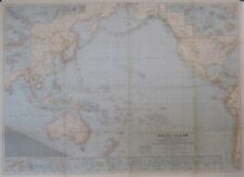 1943 WAR MAP Pacific Ocean Hawaii Iwo Jima Saipan Luzon Japan Guam New Guinea  picture
