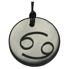 Shungite Emf Protection Necklace EMF Jewelry Pendant Zodiac Cancer Symbol picture