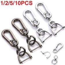 1-10Pc Metal Car Keychain Key Holder Keyring Men's Key Chain Ring Auto Accessory picture