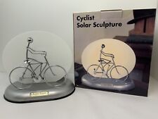 Vintage Ishiguro Cyclist Biker Kinetic Sculpture Lamp With Solar Panel picture