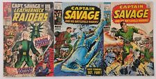 CAPTAIN SAVAGE AND HIS LEATHERNECK RAIDERS Lot (3) 2,11 &12 VG/FN VINTAGE Silver picture