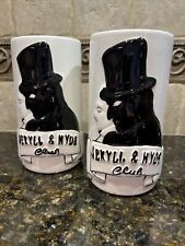 (2) VINTAGE JEKYLL & HYDE CLUB CERAMIC DRINKING GLASSES ~ HALLOWEEN picture