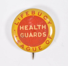 Vintage 1930's League of Lifebuoy Health Guards Soap Advertising Pinback Pin picture