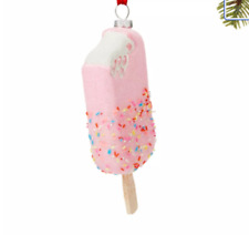 Ice Cream Bar Ornament Sprinkles Glass picture