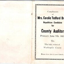 1926 Washington County Iowa Auditor Campaign Advertisement 1st Female Briley C47 picture
