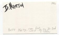 Britt Martin Signed 3x5 Index Card Autograph Signature Comic Book Artist picture