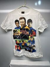 Rare Vtg 1991 STAR TREK 25th Anniversary TOS Full Crew Color T Shirt Size Large picture