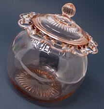 Anchor Hocking Depression ware glass cookie jar with lid picture
