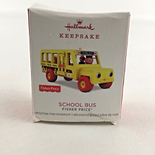 Hallmark Keepsake Ornament Fisher Price Little People School Bus Miniature 2018 picture