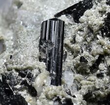 340 GM Full Terminated Natural Black Tourmaline Inside Quartz Crystals Specimen picture
