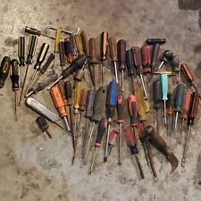 Lot Of Old Vintage Screwdrivers Handtools Stanley Craftsman Matco Etc Some USA picture