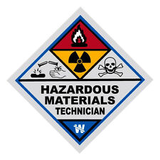 Haz Mat Hazardous Materials Technician Firefighter Reflective Decal Sticker picture