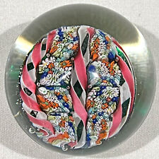 Vintage Murano? Twisted Ribbon & Close-Packed Tiny Millefiori Paperweight 3 in. picture